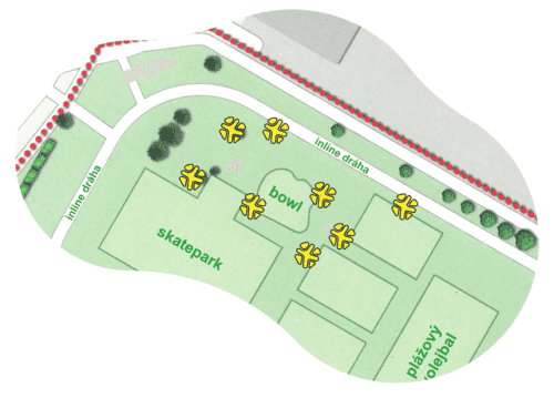 iHřiště Škoda Sport Park Plzeň Skatepark (8 stanovišť)